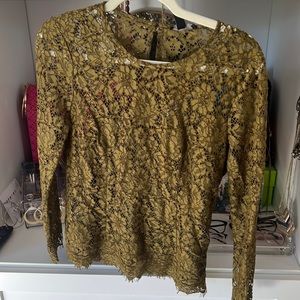 Olive lace top